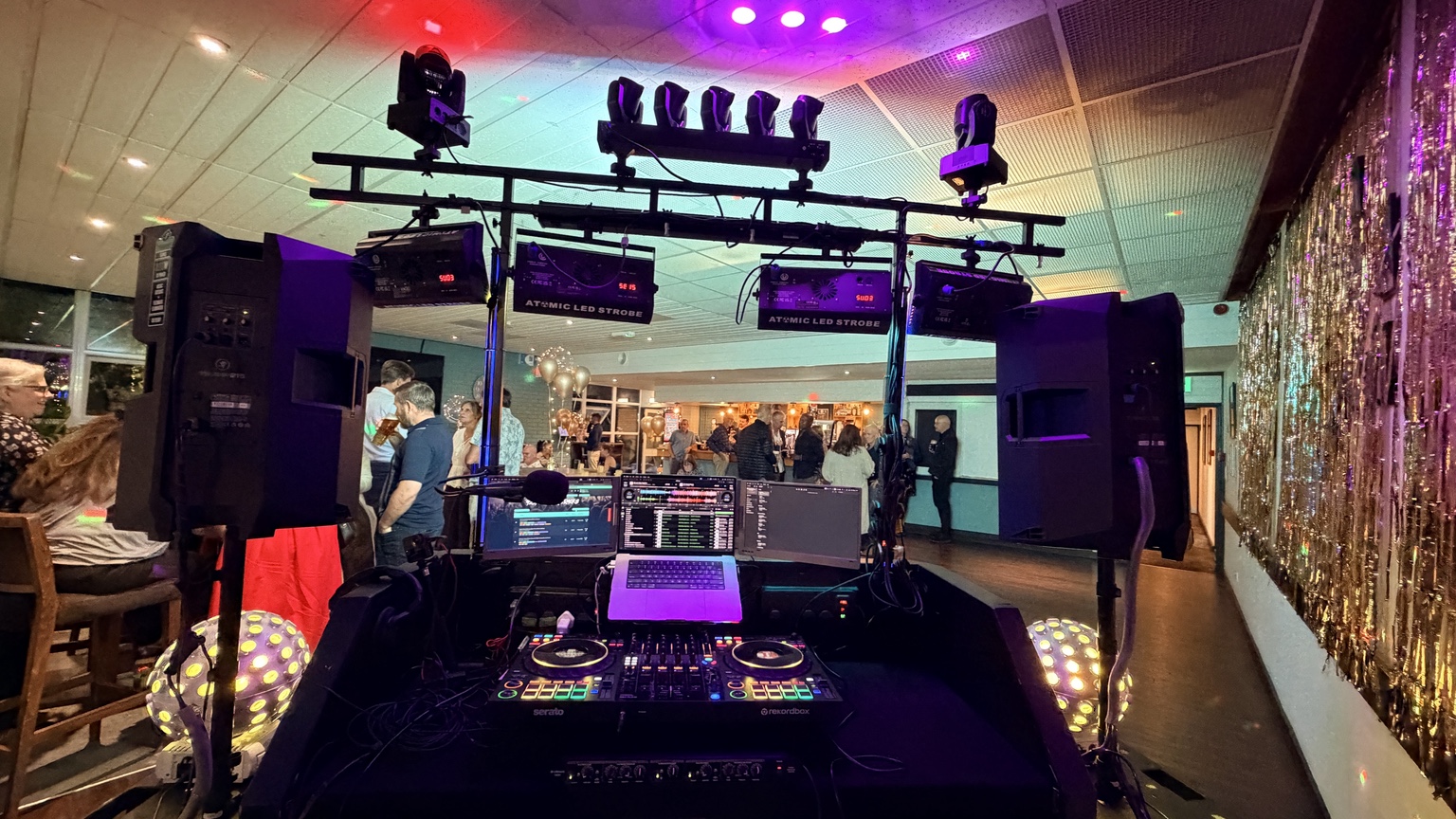 DJ SonOfJohn professional sound and lighting rig at an event